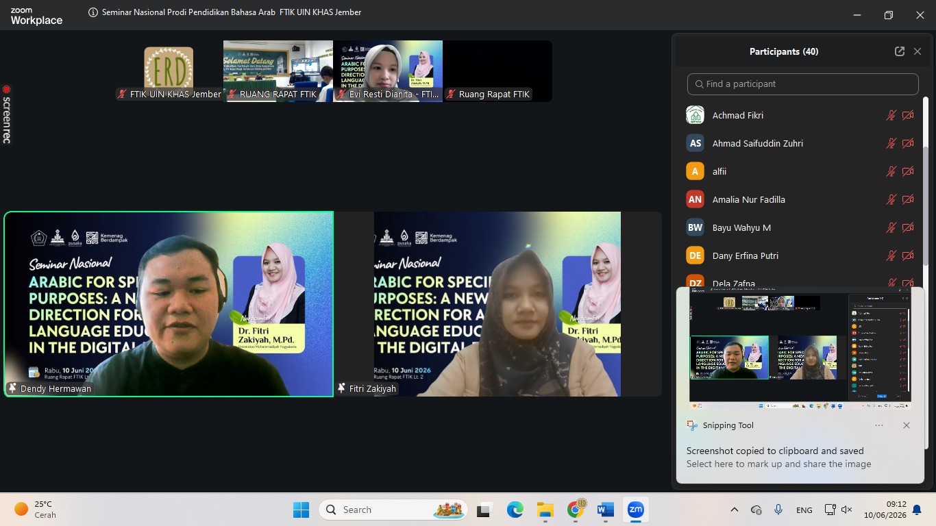 Menjawab Tantangan Zaman, PBA UIN KHAS Jember Dorong Inovasi Pembelajaran Bahasa Arab melalui Seminar Nasional